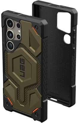 URBAN ARMOR GEAR UAG Schutzhülle für Samsung Galaxy S24 Ultra, 17,3 cm (6,8 Zoll), Monarch Pro Kevlar-Element, magnetisch, stoßfest, rutschfest, Grün