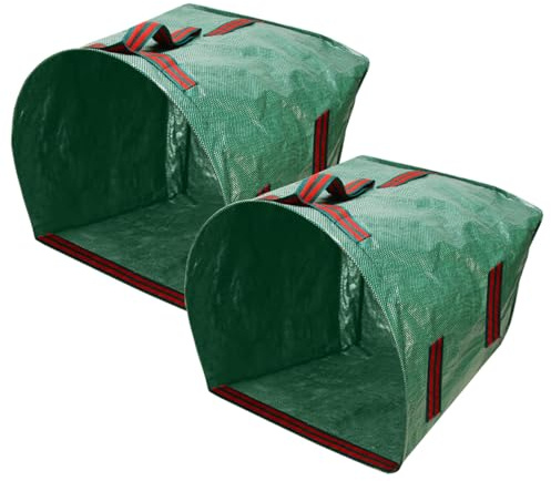 ARCITON Gartensack 2X 220L Staubwanne Typ Gartenabfallsack Stabil Garten Sack 6 Griffe Laubsack Laubsammler für Gras Laub Gartenabfall