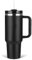 40 oz Tumbler with Handle, Insulated Tumbler with Lid and Straw, Stainless Steel Vacuum Insulated Travel Coffee Mug Cup, Double Wall Metal Tumbler Maintains Cold Ice Heat for Hours,1182ml(Black)