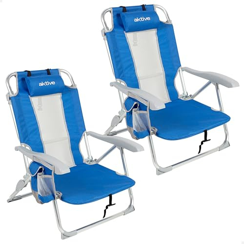 AKTIVE Klappstühle, blau, 49x56x78 cm