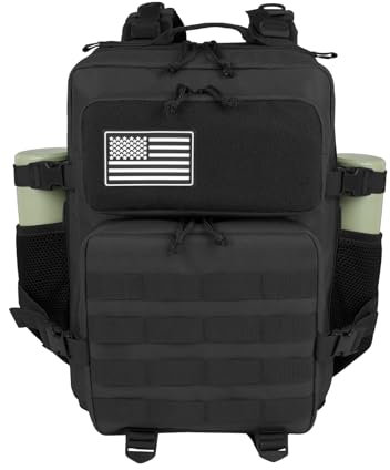Ogguno Taktische Rucksäcke, 25 l, 35 l, 45 l, mehrfarbige Taschen, 090-Schwarz 02, 25L, Rucksack, Rucksäcke