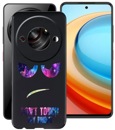 YQINHHME Cover per ZTE Blade A75 5G (6.60), Custodia per Telefono Ultrasottile Antiurto e Antigraffio, Morbido Silicone TPU Nero Protettiva Case per ZTE Blade A75 5G - DUO4