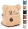 Personalisierte Rucksack Kinder mit Gestickt Name, Mini Kinderrucksack für Mädchen Junge, Kita Rucksäck Kleinkind, Klein Teddy Bär Kindergartenrucksack Schulranzen Tasche für Kindergarten (Khaki)
