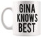 Dxcvbrds Gina Knows Best Brooklyn 99 New TV Show Mug pour femme Blanc 325 ml