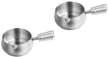 Artibetter 2 Stück Wachslöffel abdichtungswerkzeug Siegelwerkzeug DIY Siegellackstempel gießen gesalzen Hochzeitseinladungen Schmelzlöffel Löffel zum Schmelzen von Wachs Edelstahl 304 Silver