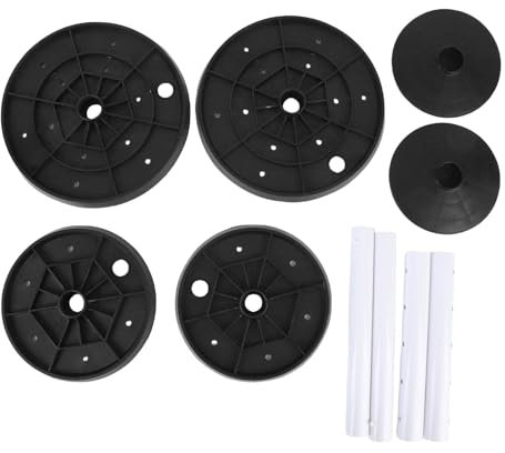 Aramox Plant Riser for Inside Pot, Adjustable Plant Riser, Inside Flower Pot Container, Drainage Hole Planter Filler for Large Plants or Flower Containers (Black)