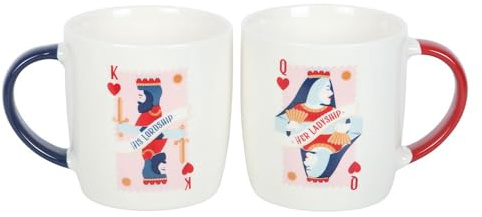 Tech Island Coffee Mug, Her Ladyship & His Lordship Couples Mug Set of 2, Coffee Cups, for Husband & Wife, Bride & Groom, Wedding, Anniversary, Valentine’s Day