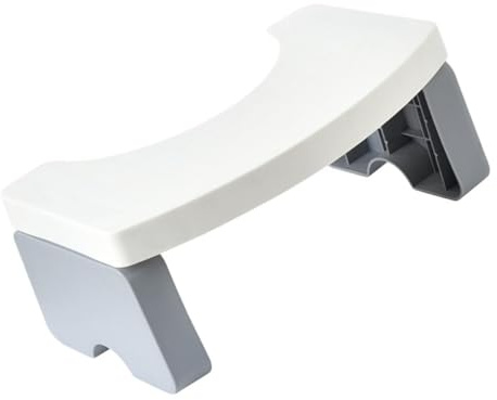 SECFOU Tabouret de Toilette Blanc en Plastique Robuste Antidérapant, Repose-pieds Compact pour Salle de Bain, Accessoire Maison Pratique et Stable pour Toute la Famille