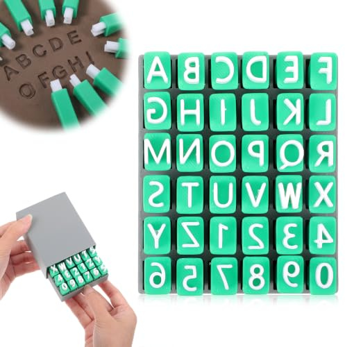 36 Stück Buchstaben Stempel Ton Alphabet Großbuchstabe Tonstempel | Töpferstempel Buchstaben Alphabet Pottery Tools für Kunst und Handwerk