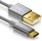 deleyCON 2m USB-C Cable - Cable de Carga Cable de Datos - Nylon + Metal Plug - USB C a USB A - Compatible con Apple Samsung Google Huawei Xiaomi Tablet Laptop PC - Gris