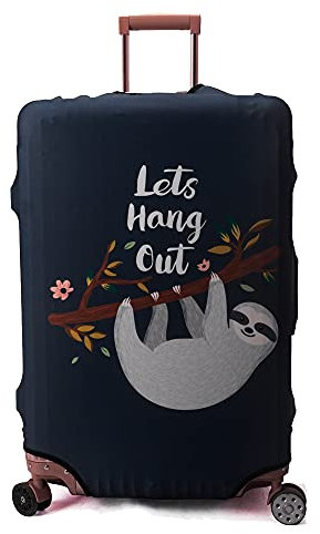 Maddy's Home Elastische Kofferhülle, Kofferhülle, Kofferhülle, Luggage Cover mit Reißverschluss für 53-32 cm (23-32 Zoll), Skyline, L (Fit 26-28 Suitcase), Modern