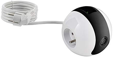 Watt&Co - Multiprise Multimédia WATTBALL 2P 16A + 1P 6A + USB 2,1A - Noire