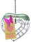 Honeyfields Wild Bird 'Love Nature' Fat Ball Suet Feeder, Heart Shaped, Black metal with a Decorative Stainless Steel lid, Easy to Hang & a great Gift for a Loved one