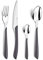 AMEFA - Ménagère 16 couverts de table pour 4 personnes - Eclat - Acier inoxydable 18/0, Finition Brillante - Gris