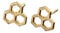 Edelstahl Ohrstecker Bienen Wabe Hexagon Sechseck geometrisch rosé golden Ohrringe Stecker
