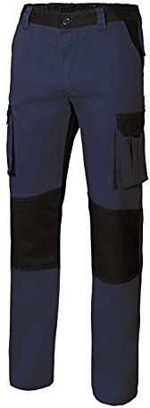Velilla 103020B; Pantaloni Bicolore Multitasche; Colore Blu Navy e Nero; Taglie Europee 52 ; Taglie Italiane 56