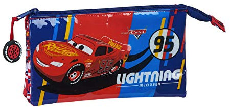 safta 812011744 Estuche portatodo Triple Escolar Cars, Multicolor