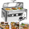 Calentador de Comida, Chafing Dish, Servidor de Buffet Calentador de Comida Electrico, Calienta Platos Calentador Buffet para Bufés, Banquetes, Fiestas en Casa
