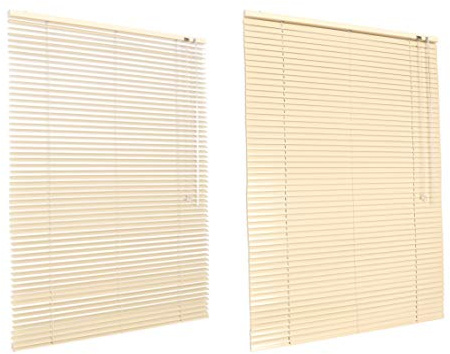 HSYLYM Aluminum Venetian Blinds (80 * 130cm, Beige) | Privacy Protection,Durable,Maintaining Good Ventilation and Light Transmission,Multi-Size and Multi-Color