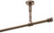 DécoProfi Gardinenstangen Antik Messing 1-läufig Ø 16 mm L: 120 cm I Endkappe mit Rille Gardinen/Vorhangstange im Set I Inklusive Träger, Befestigung und Endstücke I Decken- oder Wandbefestigung