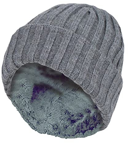 HEAT HOLDERS - Kinder Jungen Gerippt Beanie Mütze für Winter (7-10 Jahre, Pebble Melange)
