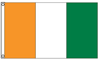 Stormflag Drapeau de la Côte d'Ivoire (90 cm x 150 cm) Pongee polyester 90 g avec cousu.