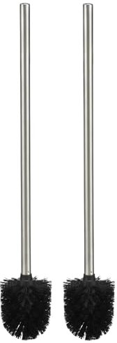 Vani WC Bürsten Set Edelstahl 2er Set XL – Toilettenbürste mit Gratis Mikrofasertuch – Langlebige Klobürste für Bad und Toilette
