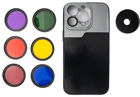 SYSTEM-S Farbfilter Set 37 mm 6 Stück Farbe Filter für Fotografie für iPhone 13 Pro