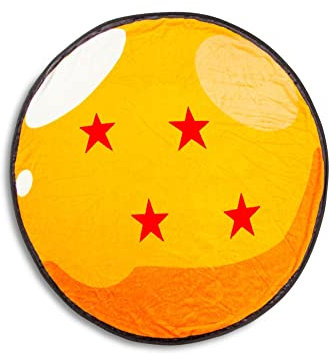 Dragon Ball Z 4-Star Dragon Ball Runde Fleece-Überwurfdecke, 122 cm