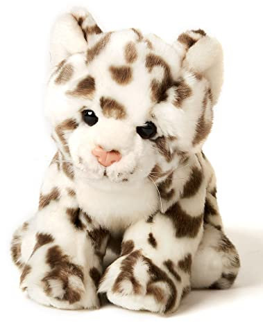 Uni-Toys - Schneeleopard Baby, sitzend - 19 cm (Höhe) - Plüsch-Wildtier, Leopard - Plüschtier, Kuscheltier