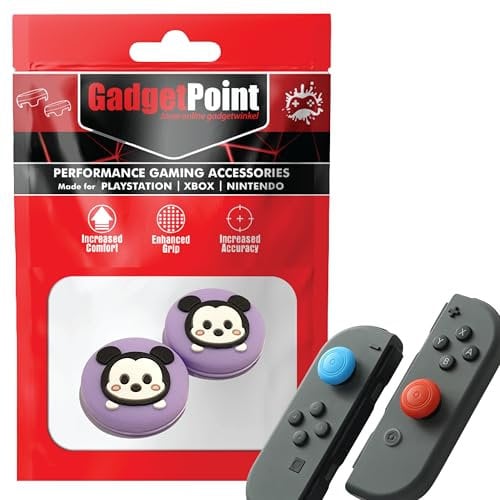 Generic | Gaming Thumbsticks Grips | 1.169 | Dopjes voor je Game Controller(s) | Muisjes - Lila | 1 Set = 2 Thumbgrips | Compatibel met Nintendo Switch & LITE & OLED