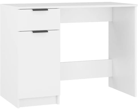 vidaXL Scrivania Bianca 100x50x75 cm in Legno Multistrato