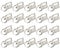 sourcing map 72Pcs 32mm/ 1.3-inch Key Fob Hardware with Keychain Ring for Bag Webbing Wristlets, Lanyards, Silver Tone