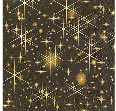 Servietten Papier Gliering Stars 33x33cm. 20u.