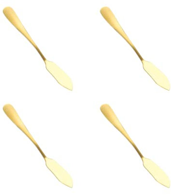 RANRAO 4Pcs Stainless Steel Better Butter Knife, Spreader Knife Set, Easy Spread Cold Hard Butter Cheese Jams Multipurpose Butter Knives