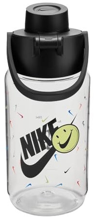Nike TR Renew Recharge Chug Bottle 16oz Graphic Botella, Adultos Unisex, Transparente, Negro, 473ml