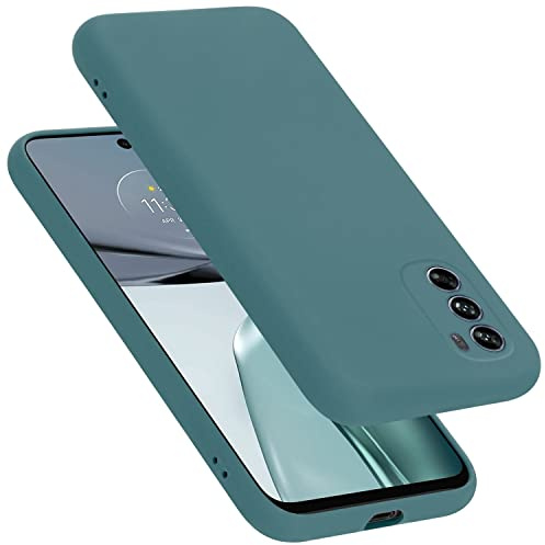 Cadorabo Hülle kompatibel mit Motorola Moto G62 5G Hülle Silikon Handyhülle für Moto G62 5G Case aus flüssigem Silikon- Kratzfeste und stoßfeste dünne TPU Schutzhülle - Liquid GRÜN