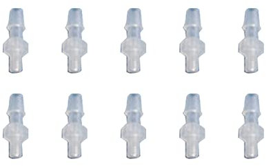 Boxonly Raccordi per tubi in plastica, 5 mm, filettatura esterna M5, connettore dritto per giunzione diritta, adattatore per carburante, gas, liquido, aria, 10 pezzi