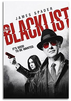 ELedvb The Blacklist Poster James Spader Megan Boone Raise A GunCanvas Poster Dekorative Malerei Leinwand Wandposter und Kunstbild Druck Moderne Familie Schlafzimmer Dekor Poster 30 x 45 cm