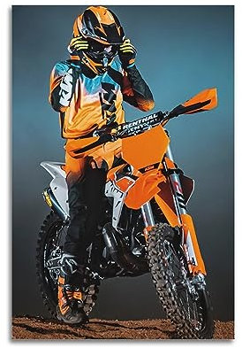 HAYME Motocross für KTM 250 SX-F Poster, dekoratives Gemälde, Leinwand, Wand und Kunstbild, Familienschlafzimmer-Dekoration, 30 x 45 cm