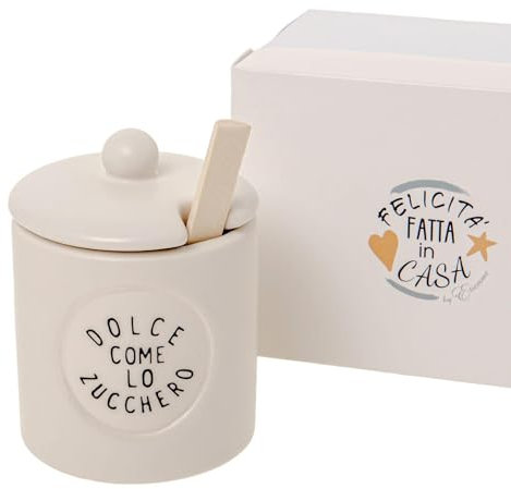 PuntoCasaStore FRIENDS ZUCCHERIERA H.10 CM BOMBONIERA CON SCATOLA IDEA REGALO MATRIMONIO ANNIVERSARIO PROMESSA
