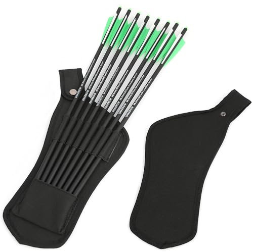 SHARROW Bogenschießen Pfeile Köcher Armbrustbolzen Pfeilköcher Taille Aufgehängt Hip Köcher Camouflage Pfeilhalter für 8 Stück Armbrustpfeile Carbonpfeile (Schwarz)