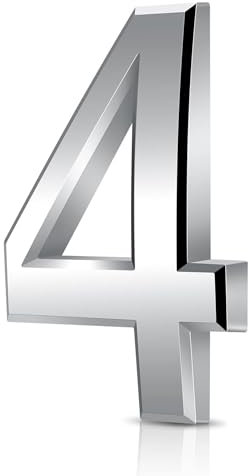 Toced 3D Mailbox Numbers, Silver, Waterproof, Self-Adhesive, Modern Style, ABS Plastic, Door, Mailbox, Gate, Building, Store, Apartment, Garage, Locker, Number Sticker