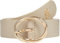 Tommy Hilfiger Damen Gürtel Chic 2,5 cm Ledergürtel, Beige (Sugarcane), 80 cm