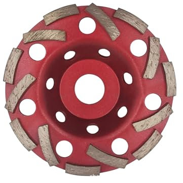 Disque Poncage Beton, Meule Diamantée 125 mm x 22,23 mm Disque Abrasif Diamanté Extra Speed, Meule Abrasive à 2 Rangées Diamantées, Meule Abrasive pour Poncer Béton, Pierre, Granit