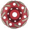 Disque Poncage Beton, Meule Diamantée 125 mm x 22,23 mm Disque Abrasif Diamanté Extra Speed, Meule Abrasive à 2 Rangées Diamantées, Meule Abrasive pour Poncer Béton, Pierre, Granit
