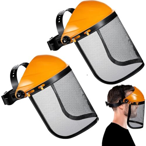 Casco Forestal De Seguridad Protección Facial Cascos Motosierra Visera Protección Facial Motosierras Casco De Seguridad con Visera De Red Casco De Protección Ajustable para Jardinería Tala De
