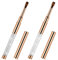 PEOVLVN 2 Pcs Gel Brushes for Nails, Oval & Flat UV Gel Nail Brush Rhinestone Handle Nail Art Design Brushes Professional Nail Art Tools Builder Gel Brush for Acrylic Nails Extension