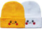 LANLYLGQ 2Stück Beanie Unisex Herren Damen Wintermütze Strickmütze Warmmütze Skimütze Stickerei Ente Smiley Face (Gelb+Weiß Pika)