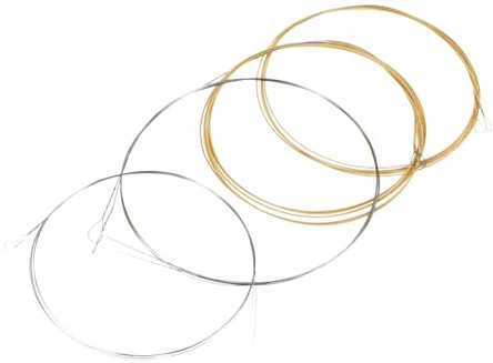 TOYANDONA 4pcs Mandolin Replacement Strings Practical Changing Strings, Stainless Steel, Bright Smooth Tone, Sturdy Wear-resistant, for Mandolin Lovers
